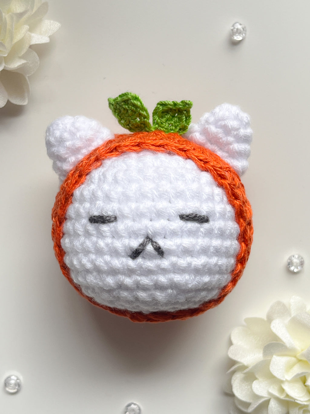 Tangerine Cat Crochet decor