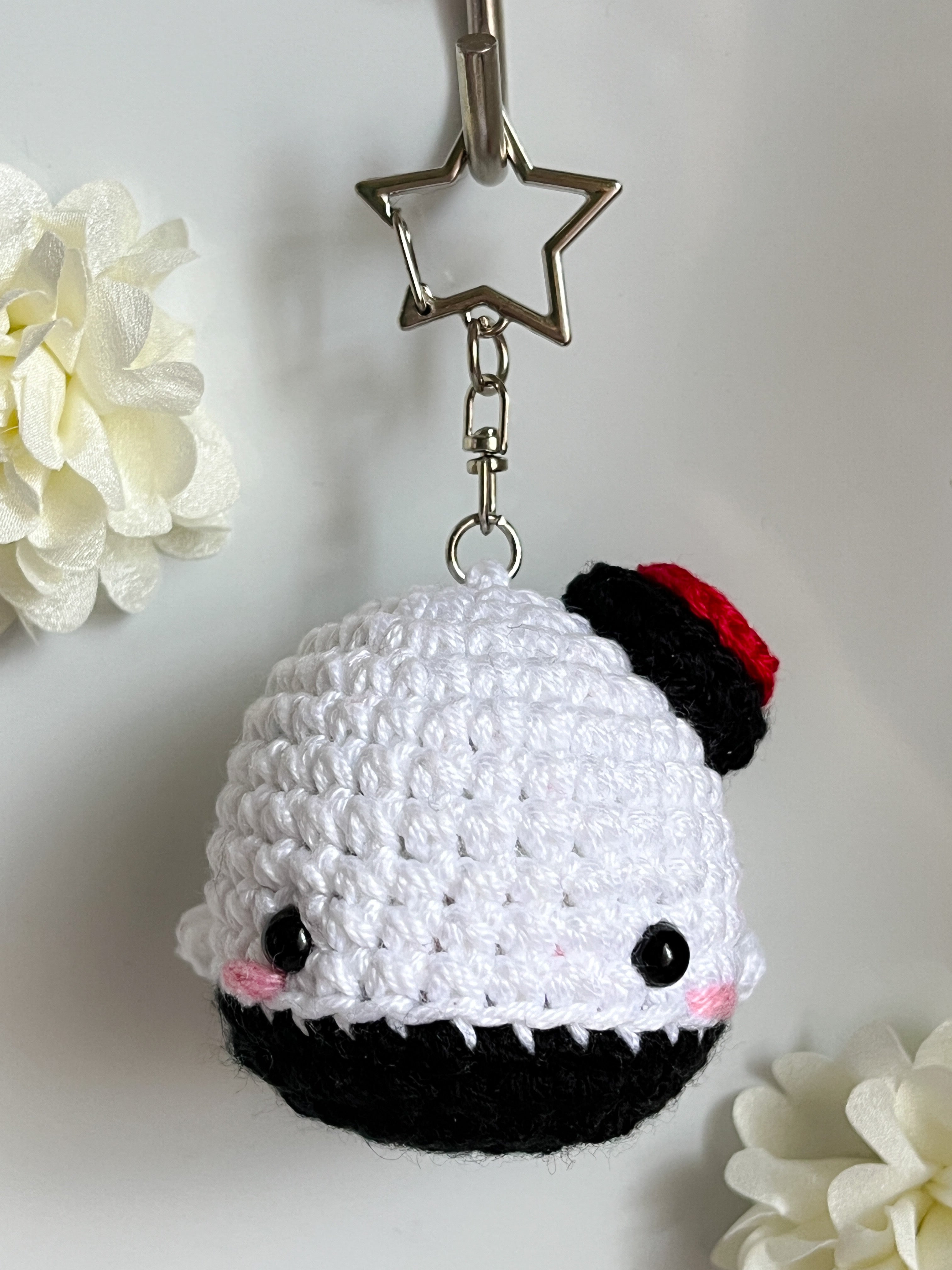 Army Lightstick Inspired Crochet Whale Keyring