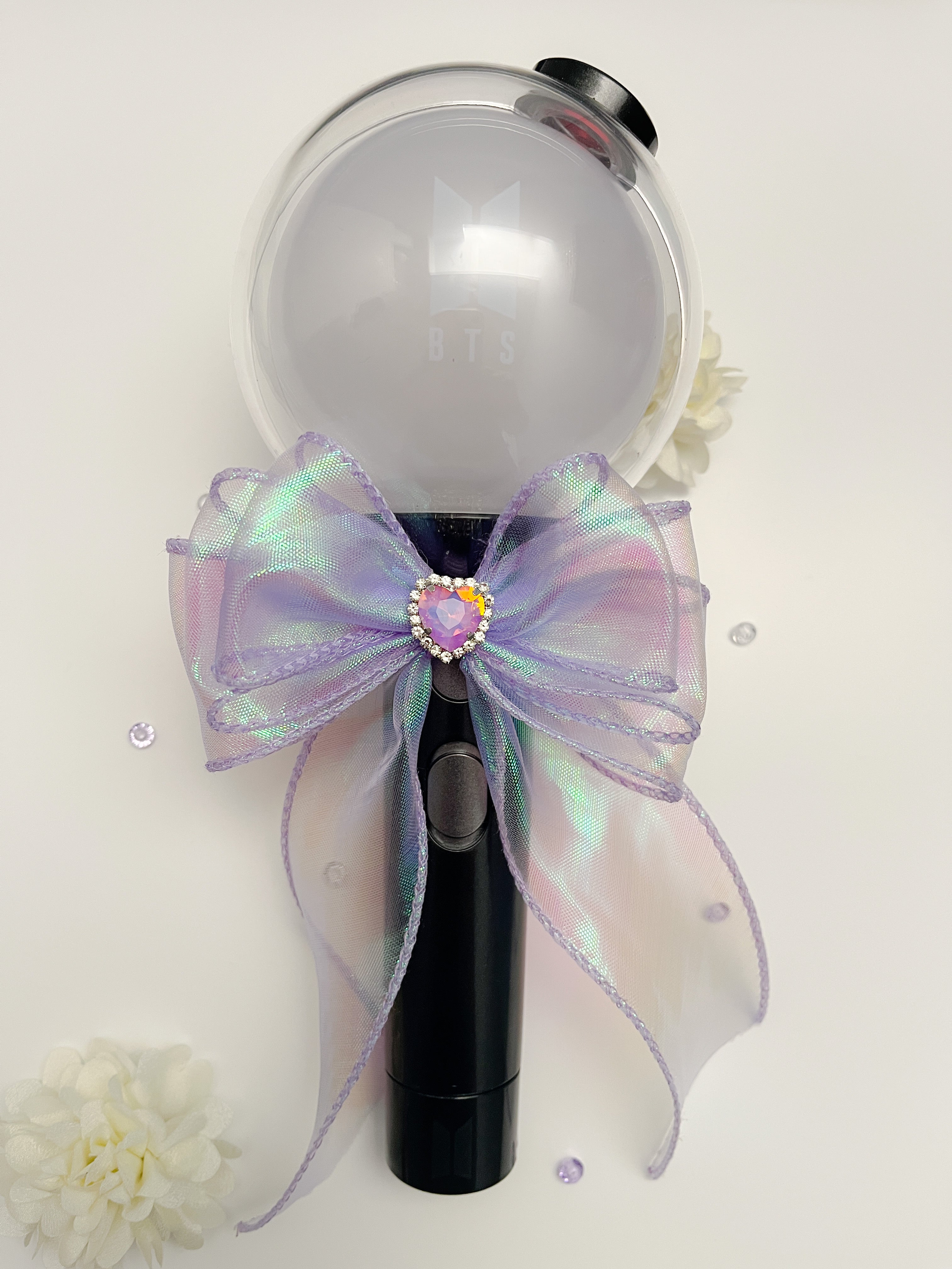 Purple lightstick bow