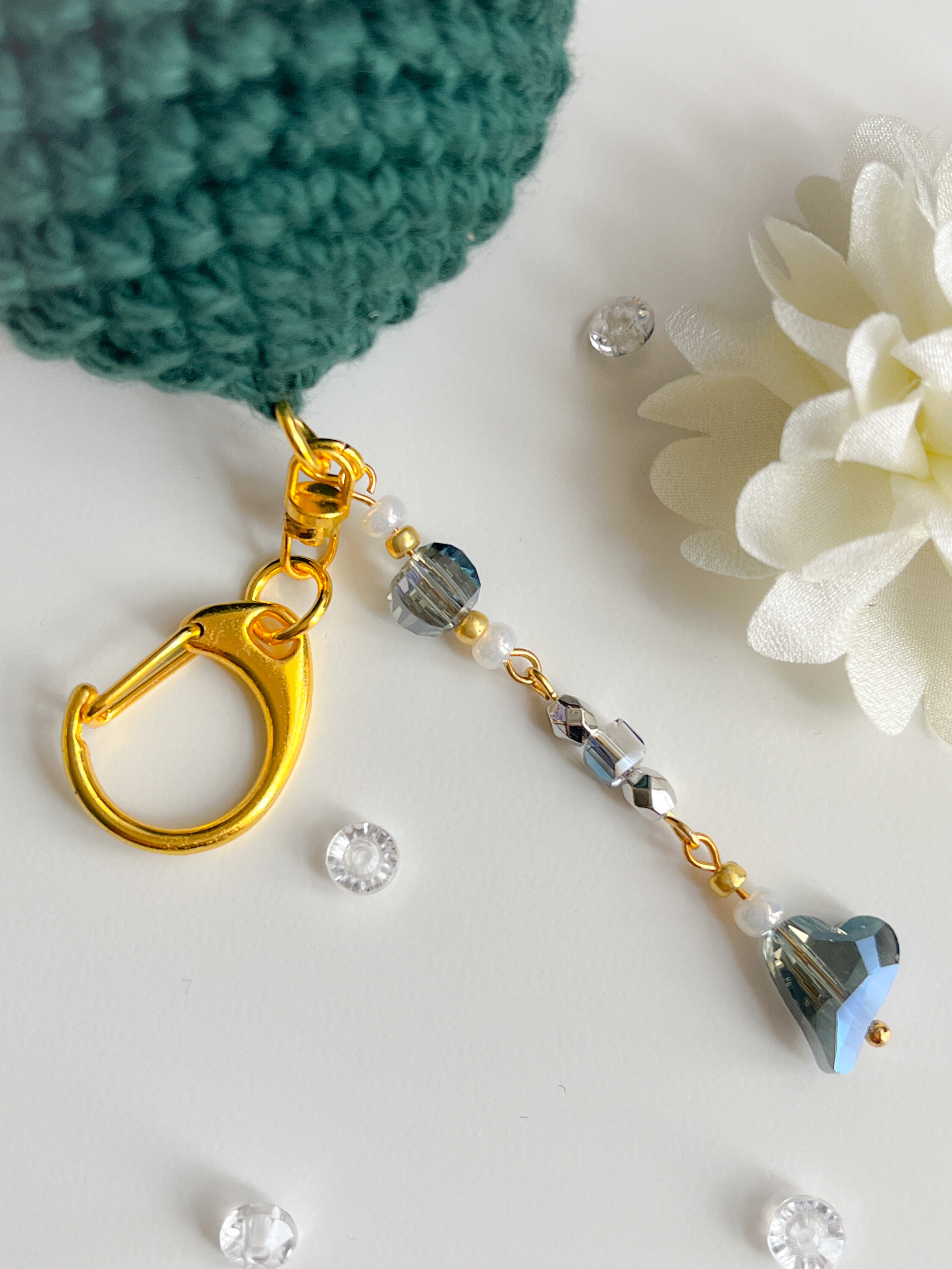 Golden Inspired Crochet Whale Keyring