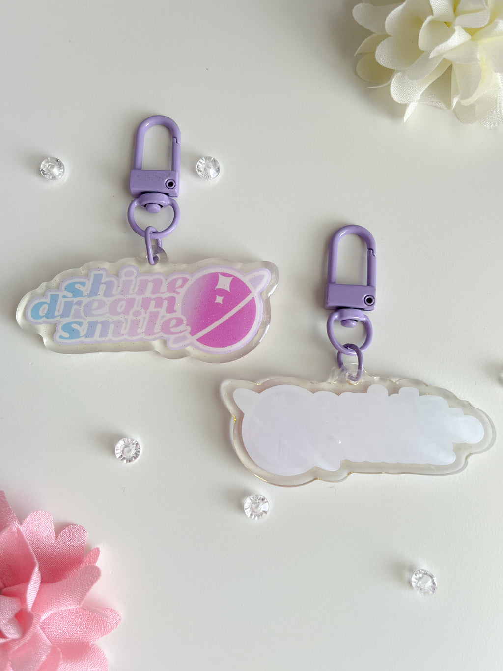 Shine Dream Smile acrylic keyring