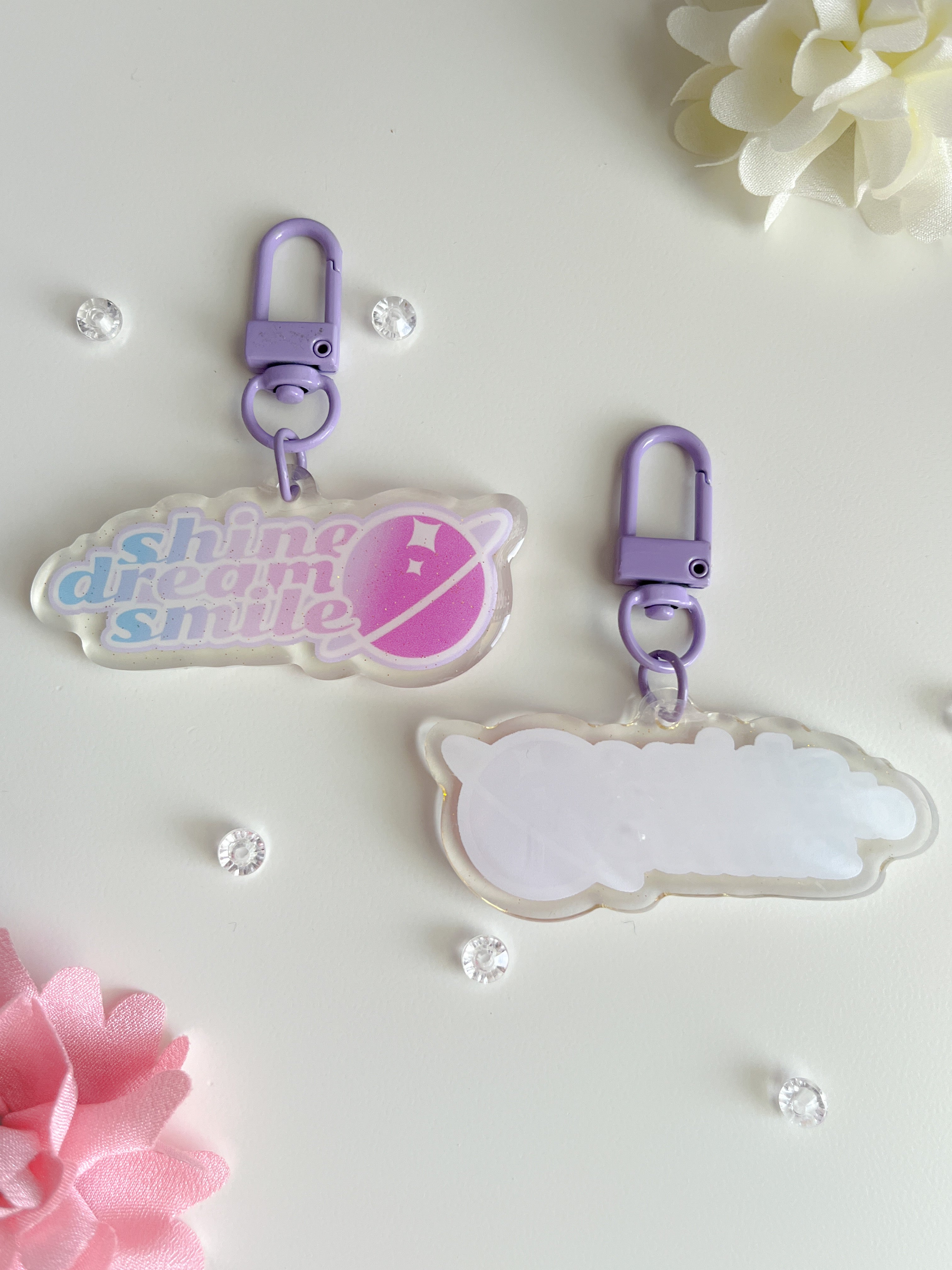 Shine Dream Smile acrylic keyring