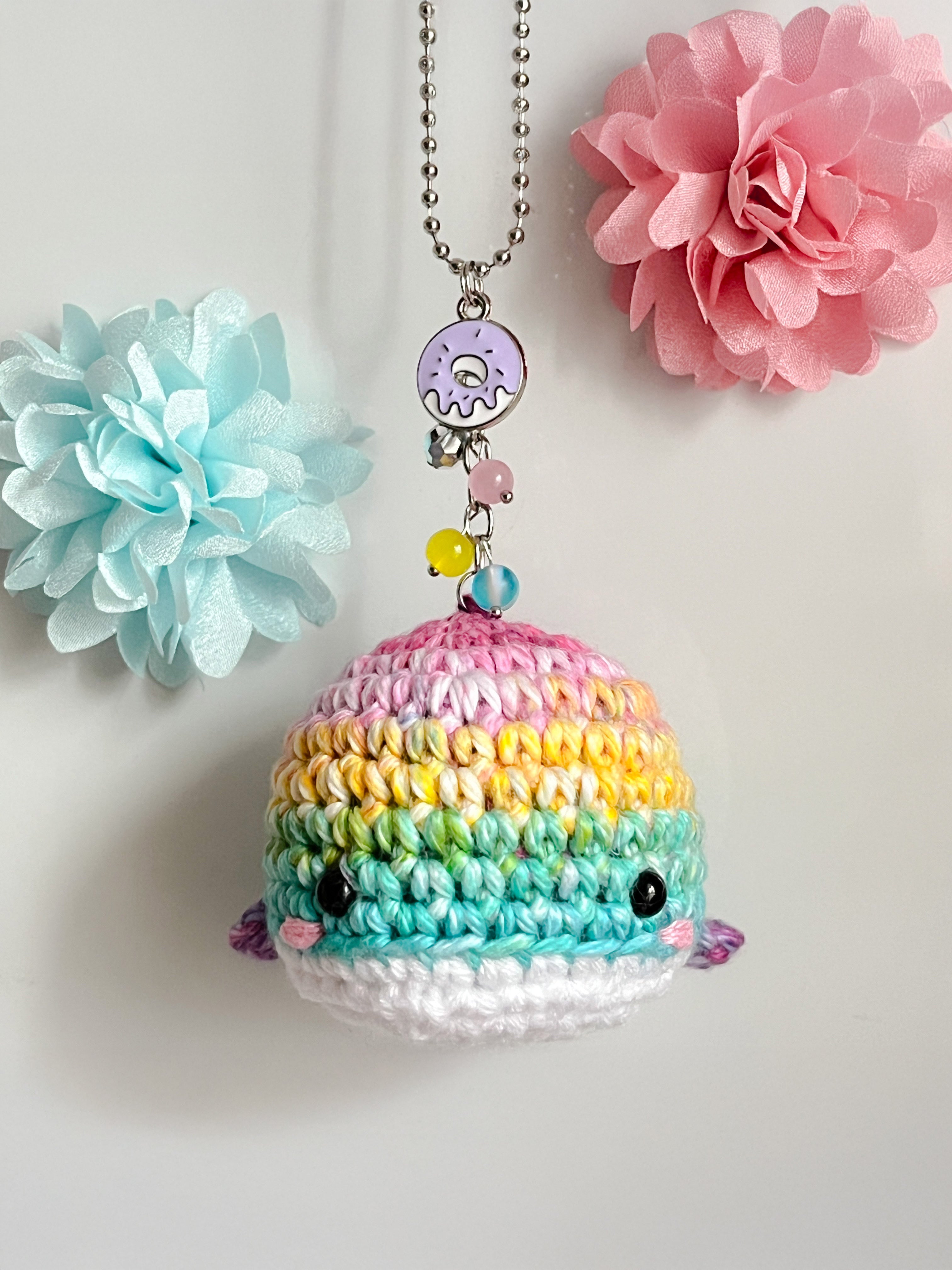 Dynamite Inspired Crochet Whale Keyring
