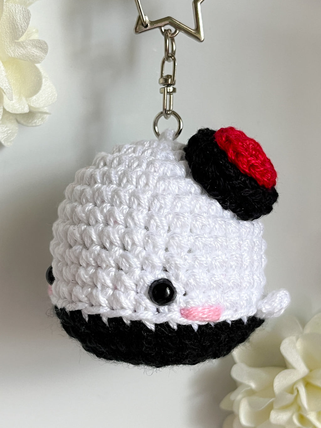 Army Lightstick Inspired Crochet Whale Keyring
