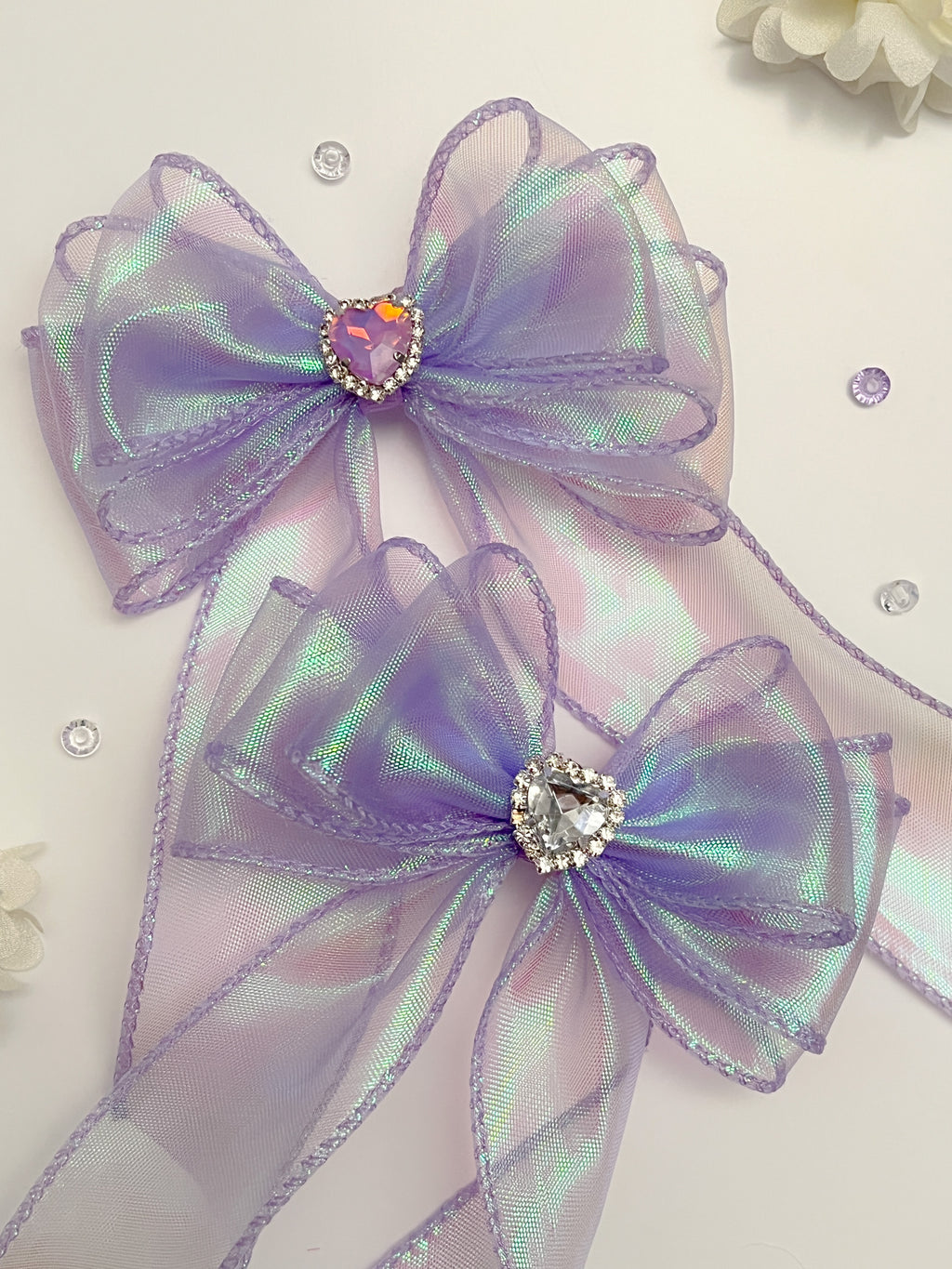 Purple lightstick bow