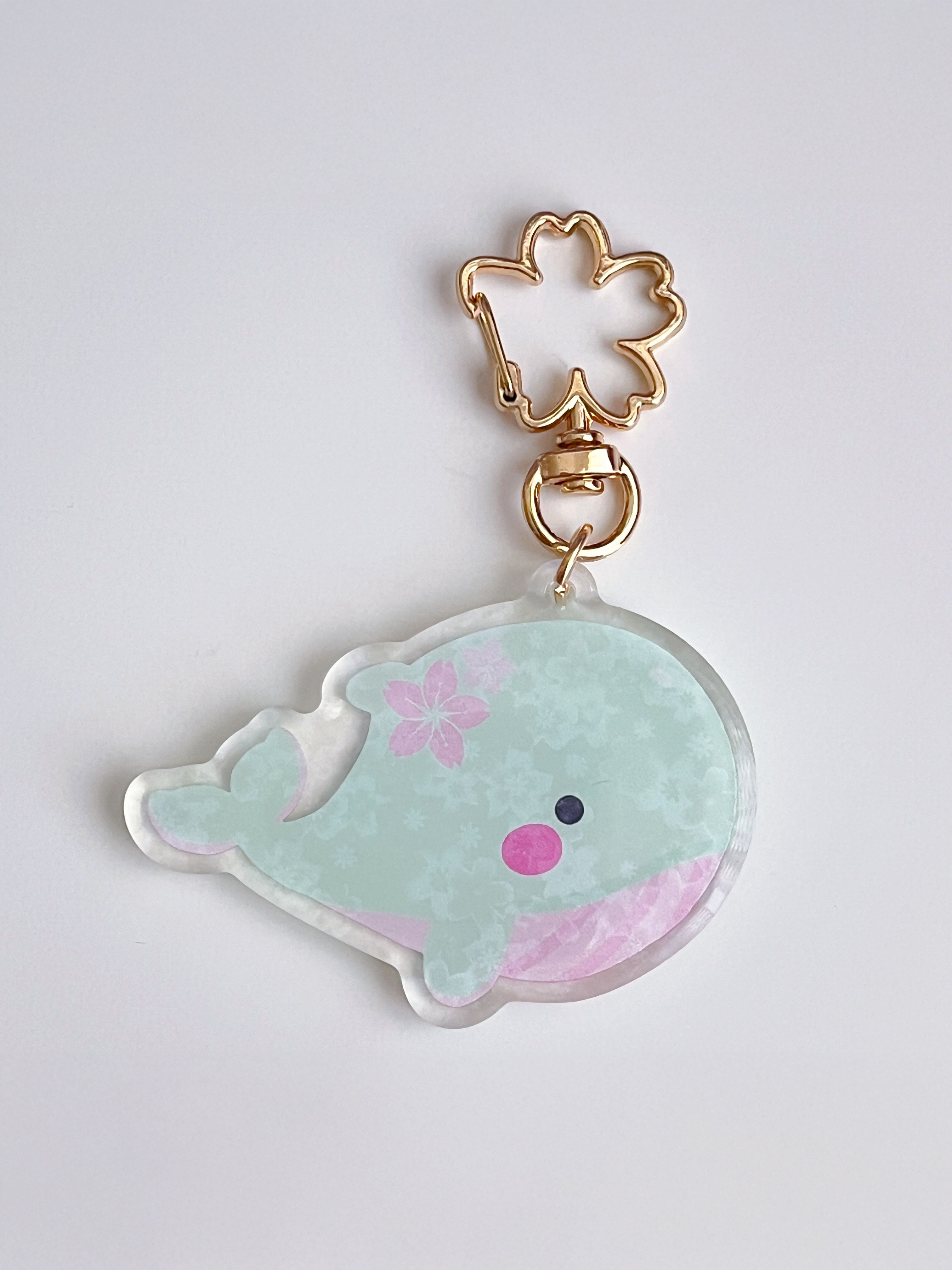 Spring Day Inspired Acrylic Whale Keyring