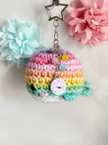 Dynamite Inspired Crochet Whale Keyring
